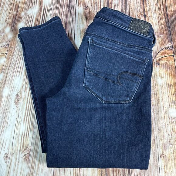 American Eagle SKINNY Womens Size 6 Low Rise Blue Jeans Denim Pants 28x28 - Picture 10 of 10